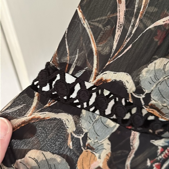 Maeve Floral Peasant Blouse, Size L - Picture 6 of 15